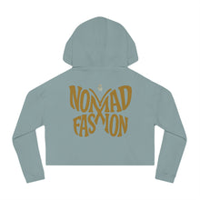 Load image into Gallery viewer, Nomad X Fashion brings you our &#39;Butterfly Effect&#39; collection. Chic Women’s Cropped Hooded Sweatshirt, Fashionable Layering, Casual Wear, Trendy Outfits, Festival Style, Gift for Her
