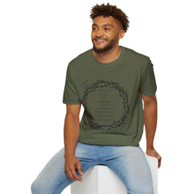 Load image into Gallery viewer, Christian Crown of Thorns T-Shirt — Our Father Prayer by Nomad X.