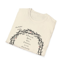 Load image into Gallery viewer, Christian Crown of Thorns T-Shirt — Our Father Prayer by Nomad X.