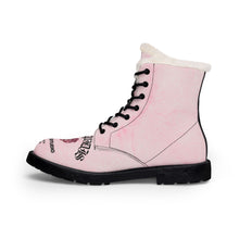 Load image into Gallery viewer, Pink Fur-Lined Boots 'Cor Lapidis' Pink by Nomad X Fashion. Women's Cozy Winter Lace-Up Boots