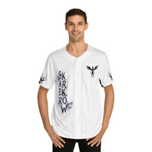 Load image into Gallery viewer, Skarekrow Horror Baseball Jersey — Gothic Crow Demon Graphic Shirt
