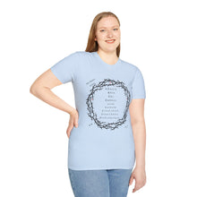 Load image into Gallery viewer, Christian Crown of Thorns T-Shirt — Our Father Prayer by Nomad X.