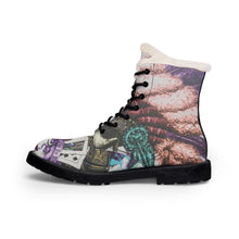 Load image into Gallery viewer, Skull &amp; Feather Fur-Lined Leather Boots