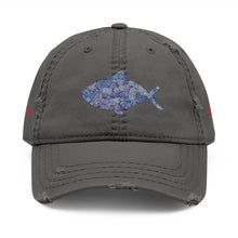 Load image into Gallery viewer, Distressed Embroidered Jesus Fish Hat - Ichthys