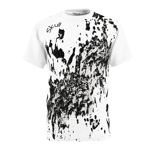 Edgy Unisex Skull Tee from our 'Plaster and Paint' series - Unique Graphic T-Shirt for Rock Lovers, Trendy Streetwear, Gift for Him/Her, Casual Style, Alternative Fashion