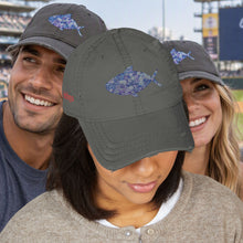 Load image into Gallery viewer, Distressed Embroidered Jesus Fish Hat - Ichthys