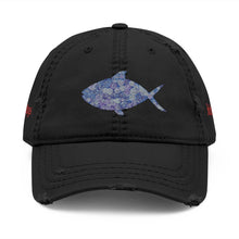 Load image into Gallery viewer, Distressed Embroidered Jesus Fish Hat - Ichthys