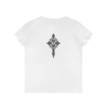 Load image into Gallery viewer, Christian Crown of Thorns V-Neck T-Shirt — Nomad X Fashion presents the Psalm Cryptic Series.