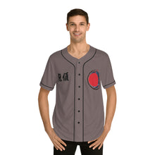 Load image into Gallery viewer, Baseball Jersey "Infinity Cherry Blossoms" — Men’s Grey Button-Up
