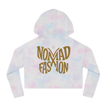 Load image into Gallery viewer, Nomad X Fashion brings you our &#39;Butterfly Effect&#39; collection. Chic Women’s Cropped Hooded Sweatshirt, Fashionable Layering, Casual Wear, Trendy Outfits, Festival Style, Gift for Her