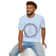 Load image into Gallery viewer, Christian Crown of Thorns T-Shirt — Our Father Prayer by Nomad X.