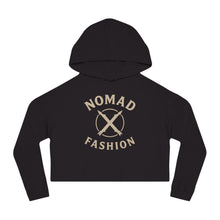 Load image into Gallery viewer, Nomad X Fashion Cropped Hoodie – Boho Chic Sweatshirt, Women’s Casual Wear, Travel Style, Gift for Her, Summer Fashion