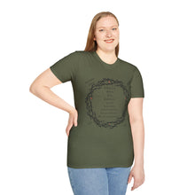 Load image into Gallery viewer, Christian Crown of Thorns T-Shirt — Our Father Prayer by Nomad X.