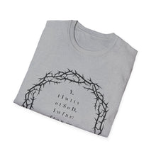 Load image into Gallery viewer, Faith-Inspired Crown of Thorns T-Shirt - Psalm Cryptic Series.