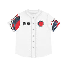 Load image into Gallery viewer, Women's Baseball Jersey 'Infinite Cherry Blossoms" — Japanese Red Sun &amp; Cherry Blossom Design