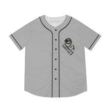 Load image into Gallery viewer, Baseball Jersey with Saharan Desert Nomad Graphic — Men’s Grey Button-Up