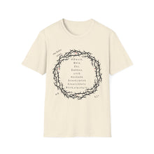 Load image into Gallery viewer, Christian Crown of Thorns T-Shirt — Our Father Prayer by Nomad X.