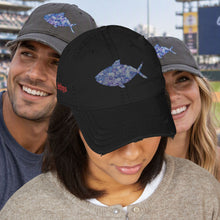 Load image into Gallery viewer, Distressed Embroidered Jesus Fish Hat - Ichthys