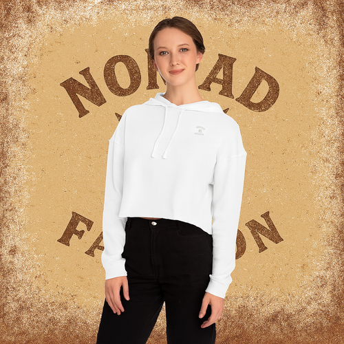 Nomad X Fashion brings you our 'Butterfly Effect' collection. Chic Women’s Cropped Hooded Sweatshirt, Fashionable Layering, Casual Wear, Trendy Outfits, Festival Style, Gift for Her