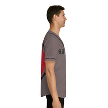 Load image into Gallery viewer, Baseball Jersey "Infinity Cherry Blossoms" — Men’s Grey Button-Up