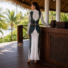 Load image into Gallery viewer, Medusa High Neck Skirt Set with Thumb Hole