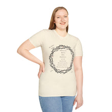 Load image into Gallery viewer, Christian Crown of Thorns T-Shirt — Our Father Prayer by Nomad X.