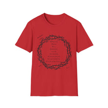 Load image into Gallery viewer, Christian Crown of Thorns T-Shirt — Our Father Prayer by Nomad X.