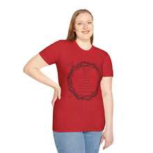 Load image into Gallery viewer, Christian Crown of Thorns T-Shirt — Our Father Prayer by Nomad X.