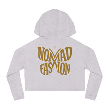Load image into Gallery viewer, Nomad X Fashion brings you our &#39;Butterfly Effect&#39; collection. Chic Women’s Cropped Hooded Sweatshirt, Fashionable Layering, Casual Wear, Trendy Outfits, Festival Style, Gift for Her