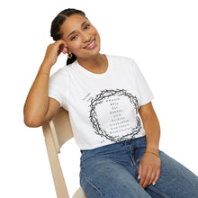 Load image into Gallery viewer, Christian Crown of Thorns T-Shirt — Our Father Prayer by Nomad X.