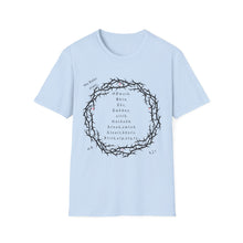 Load image into Gallery viewer, Christian Crown of Thorns T-Shirt — Our Father Prayer by Nomad X.
