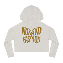 Load image into Gallery viewer, Nomad X Fashion brings you our &#39;Butterfly Effect&#39; collection. Chic Women’s Cropped Hooded Sweatshirt, Fashionable Layering, Casual Wear, Trendy Outfits, Festival Style, Gift for Her