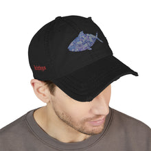 Load image into Gallery viewer, Distressed Embroidered Jesus Fish Hat - Ichthys