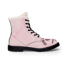 Load image into Gallery viewer, Pink Fur-Lined Boots 'Cor Lapidis' Pink by Nomad X Fashion. Women's Cozy Winter Lace-Up Boots
