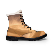 Load image into Gallery viewer, 'Saharan' Men's Fur-Lined Leather Boots — Sahara Desert Graphic Winter Boots