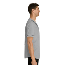 Load image into Gallery viewer, Baseball Jersey with Saharan Desert Nomad Graphic — Men’s Grey Button-Up